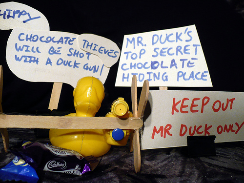 Duck Day 113 (23042009) - Secret chocolate hiding place